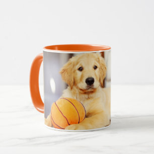 Golden Retriever met Basketball Speelgoed Mok