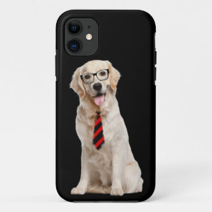 Golden retriever met bril iPhone 11 hoesje