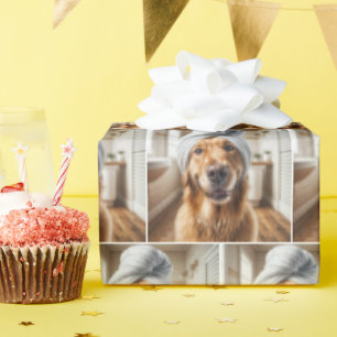 Golden Retriever met een handdoek tulband Cadeaupapier