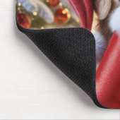 Golden Retriever met gemberkitten in een kous Muismat (Hoek)