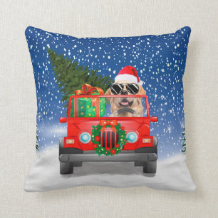 Golden Retriever met kerstcadeaus Kussen