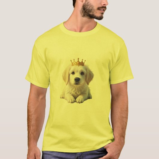 Golden Retriever met kroon T-shirt (Voorkant)