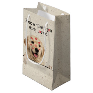 Golden Retriever met Lipstick Kisses Klein Cadeauzakje
