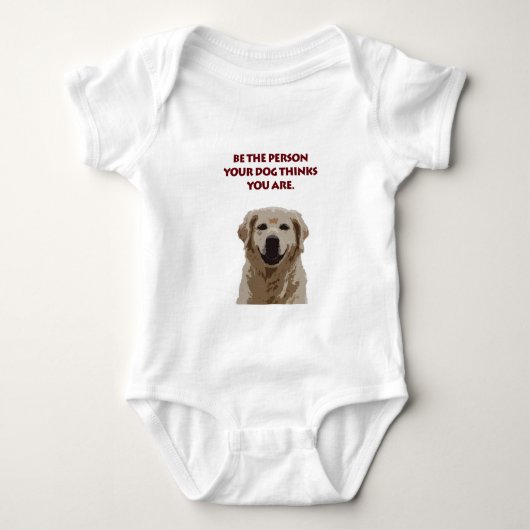 Golden Retriever met mooi citaat Romper (Voorkant)