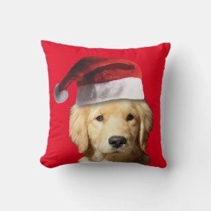 Golden Retriever met pet voor de kerstman Kussen