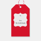 Golden Retriever met Red Santa Hat Cadeaulabel (Achterkant)