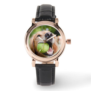 Golden Retriever met Tennis Ball Horloge