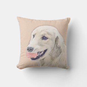 Golden Retriever met Tennis Ball-schilderkunst Buitenkussen