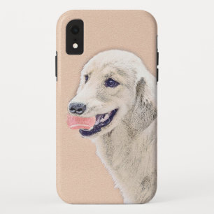 Golden Retriever met Tennis Ball-schilderkunst iPhone XR Hoesje