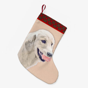 Golden Retriever met Tennis Ball-schilderkunst Kleine Kerstsok
