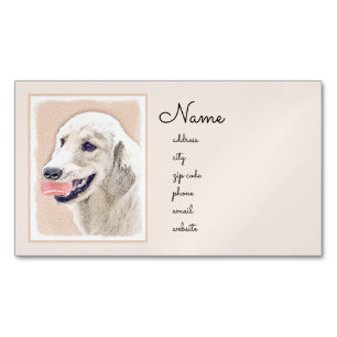 Golden Retriever met Tennis Ball-schilderkunst Magnetisch Visitekaartje