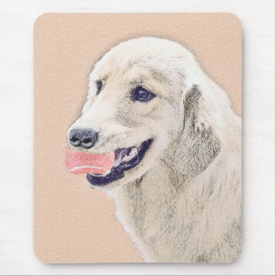 Golden Retriever met Tennis Ball-schilderkunst Muismat
