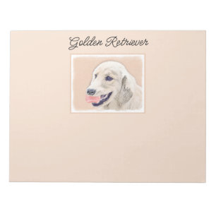 Golden Retriever met Tennis Ball-schilderkunst Notitieblok