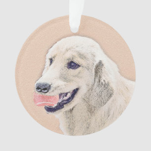 Golden Retriever met Tennis Ball-schilderkunst Ornament