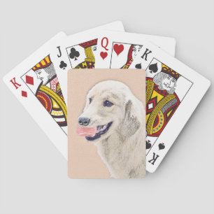 Golden Retriever met Tennis Ball-schilderkunst Pokerkaarten