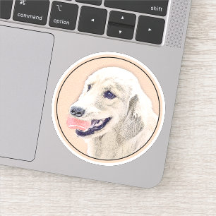 Golden Retriever met Tennis Ball-schilderkunst Sticker