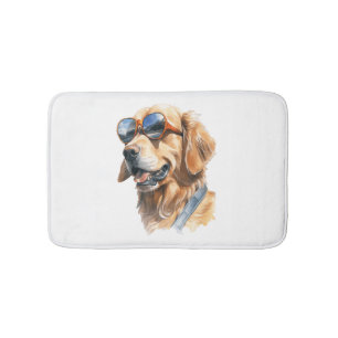 Golden Retriever met zonnebril Badmat