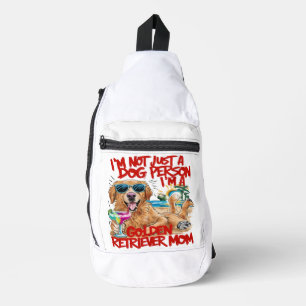 Golden Retriever met zonnebril en Drink Sling Bag