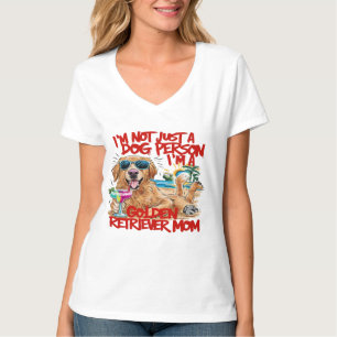 Golden Retriever met zonnebril en Drink T-shirt