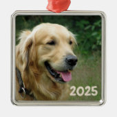 Golden Retriever Metalen Ornament (Voorkant)
