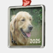 Golden Retriever Metalen Ornament (Links)
