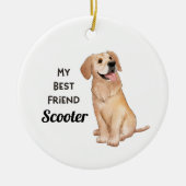 Golden Retriever Mijn beste vriend - aangepaste na Keramisch Ornament (Voorkant)
