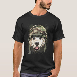 Golden Retriever Militair Soldaat Veteranen Dag Hu T-shirt