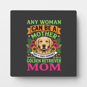 Golden Retriever Moeder Bloemige Hond Liefhebber Fotoplaat