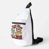 Golden Retriever Moeder Cartoon Sling Bag (Rechterhoek)