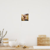 Golden Retriever moeder en haar puppy Poster (Keuken)