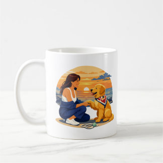 Golden Retriever Moeder Leven aan de Zee Koffiemok