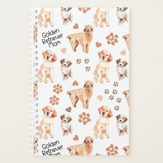 Golden Retriever Mom Pattern Planner (Voorkant)