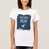 Golden Retriever mom shirt with custom name (Voorkant)