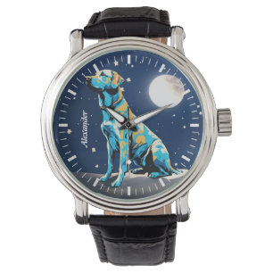 Golden Retriever Moonlit WatchEen tijdloos uurwerk Horloge