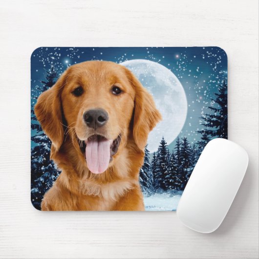 Golden Retriever Mousepad Muismat (Met muis)