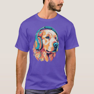 Golden Retriever Muziek Liefhebber Een Relaing Ont T-shirt