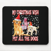 Golden Retriever My Christmas Wish Pet All The D Muismat (Voorkant)