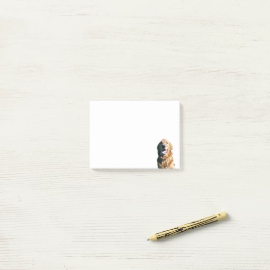 Golden Retriever Note Pad (Op bureau)