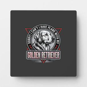 Golden Retriever Ontwerpt Hond Badge Design Fotoplaat