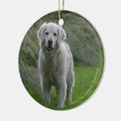 Golden Retriever op 2 Keramisch Ornament (Links)