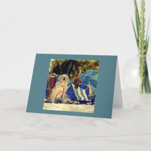 Golden Retriever op de bankkaart Kaart