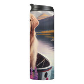 Golden Retriever op een peddel: Een Schilderachtig Thermosbeker (Geroteerd rechts)