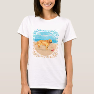 Golden Retriever op het Strand T-shirt