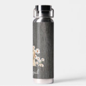 Golden Retriever op hout Waterfles (Achterkant)