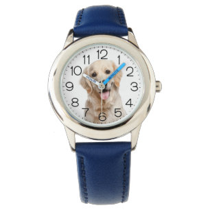 Golden Retriever op White Watch Horloge