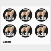 Golden Retriever 'Owned By Goldens' autocollant no (Feuille)