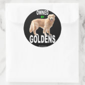 Golden Retriever 'Owned By Goldens' autocollant no (Sac)