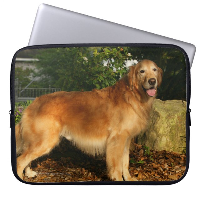 Golden Retriever Panting Laptop Sleeve (Voorkant)