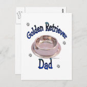 Golden Retriever papa Briefkaart (Voorkant / Achterkant)