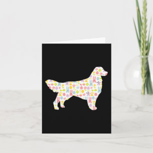 Golden Retriever Pasen Bunny Dog Silhouette Kaart